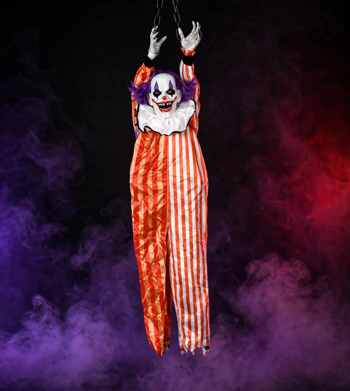 Halloween Animatronics Decoration Hanging Clown Nurse Voice Control Electric Outdoor Scary Clearance Horror Haunted House Props